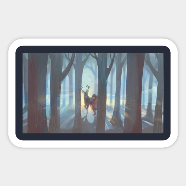 Mystery forest Sticker by Clivef Poire